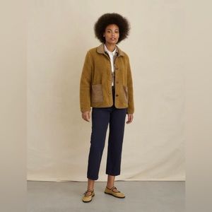 Alex Mill Sherpa Work Jacket in Golden Khaki
